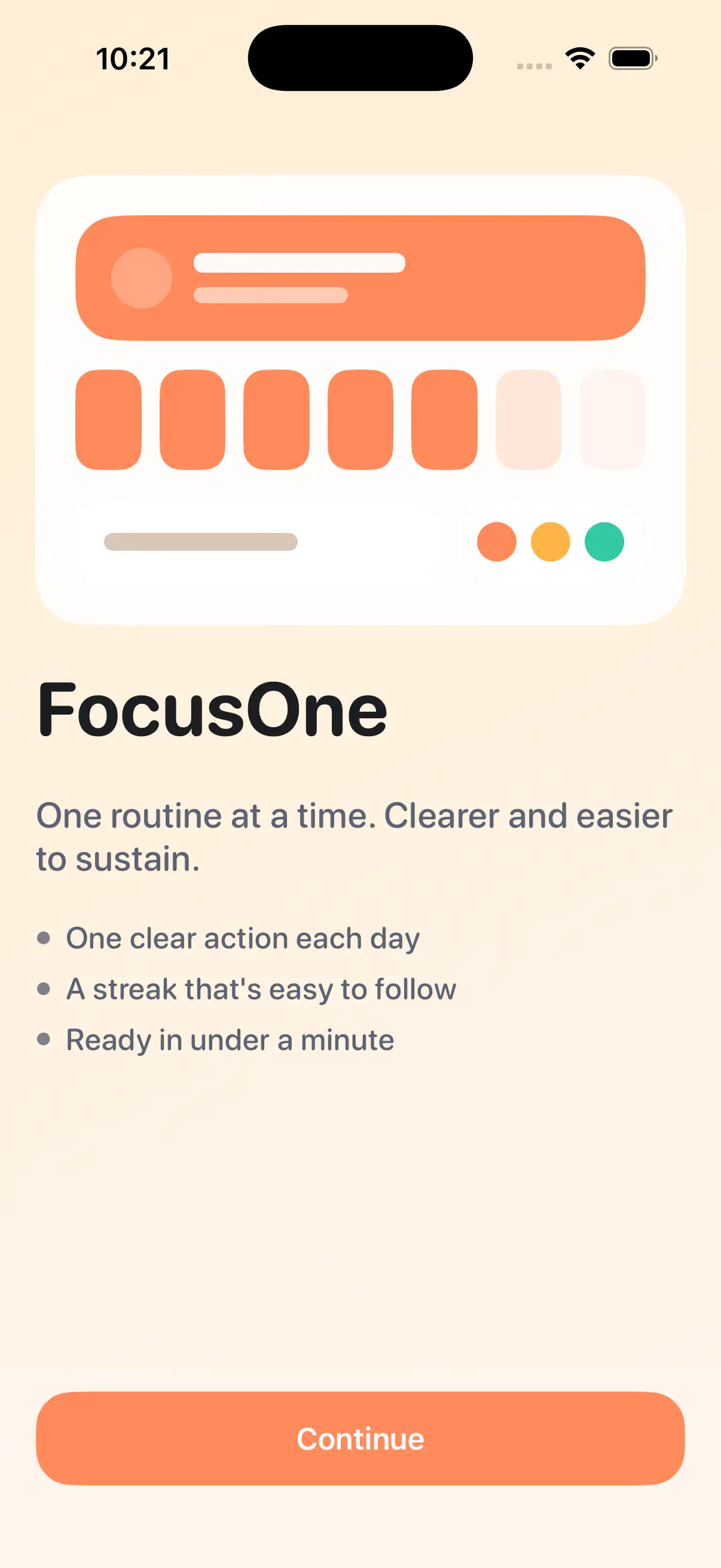 Écran de création d’une routine dans FocusOne sur iPhone