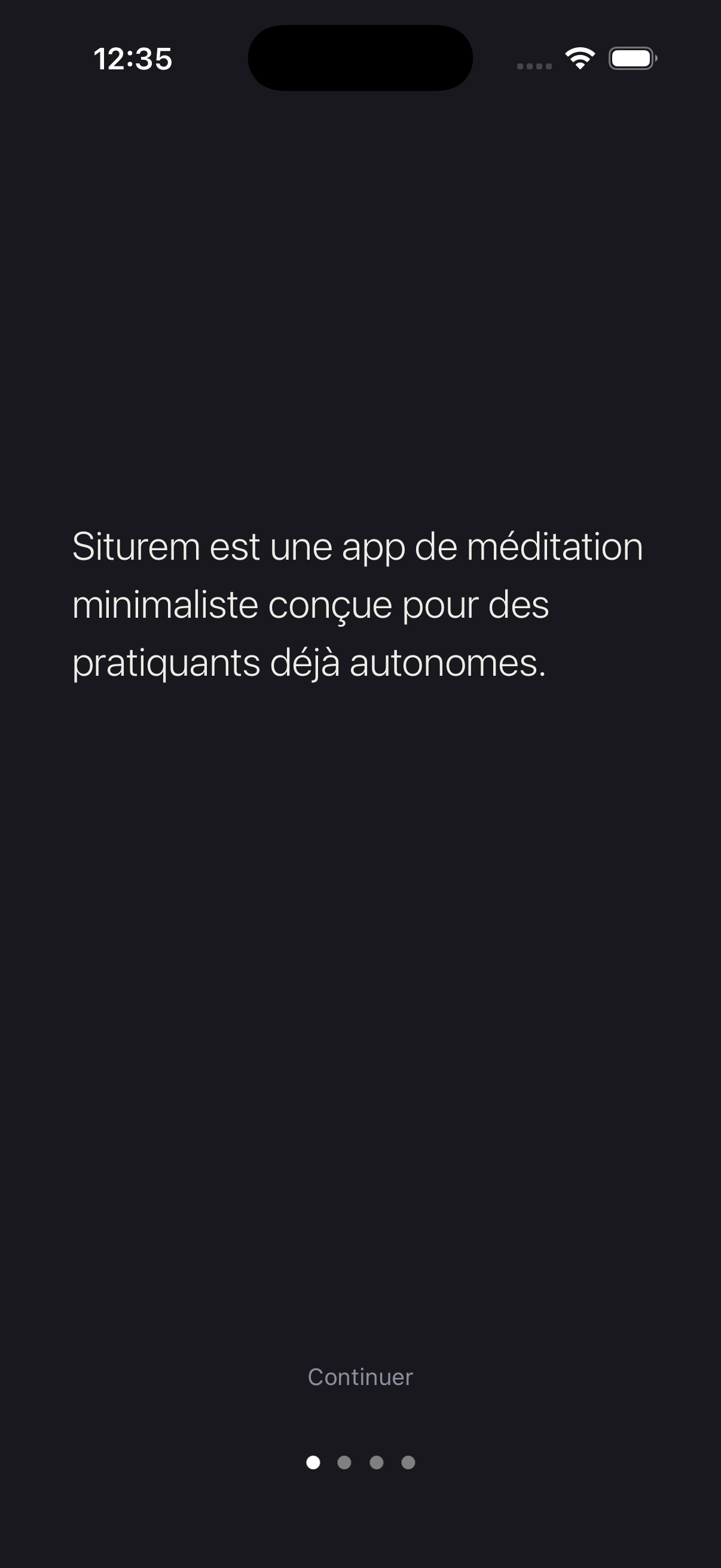 Troisième écran d’introduction dans Siturem